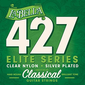 La Bella 427 Elite - Clear Nylon, Silver-Plated