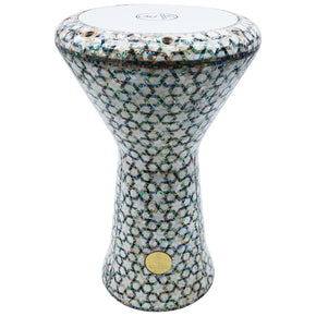 The Kaus NG 2.0 Sombaty "Super Deluxe" 8 Bolts, Gawharet El Fan 18.5" Darbuka With Real Green Mother of Pearl