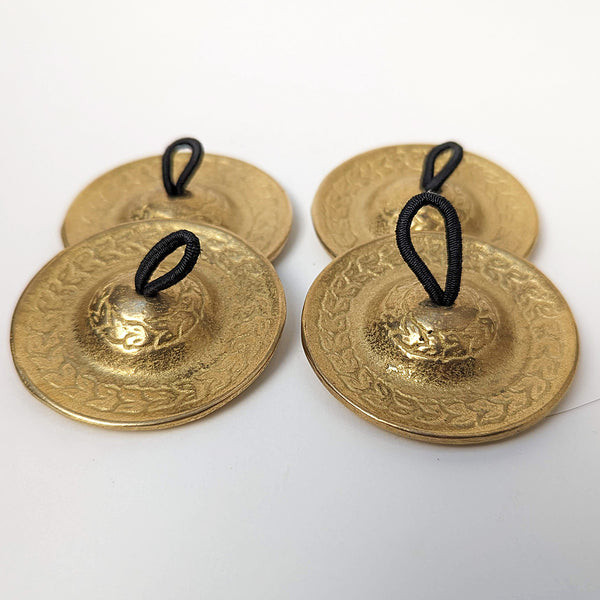 4 Pcs/2 Pairs Professional Belly Dancing Brass Finger Zills