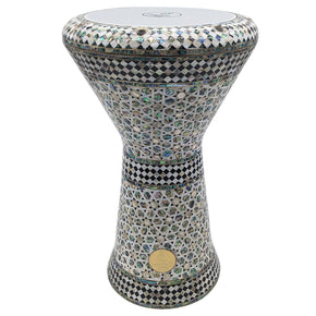 The Alpha NG 2.0 Sombaty "Super Deluxe" 8 Bolts, Gawharet El Fan 18.5" Darbuka With Real Green Mother of Pearl