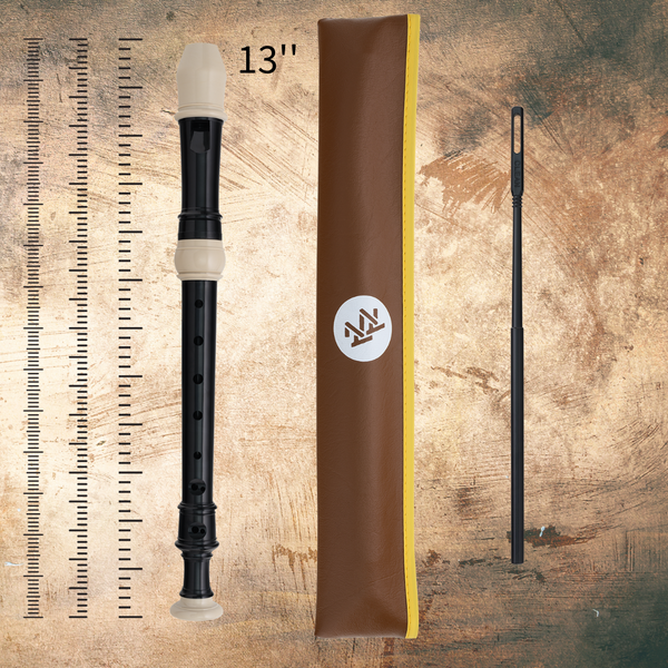 ZAZA- High-Quality Soprano Recorder with Zipper Bag, Cleaning Rod