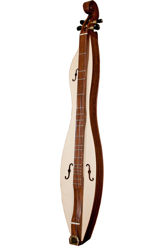 Roosebeck Mountain Dulcimer 4-String Cutaway Upper Bout F-Holes Scrolled Pegbox