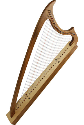 Early Music Shop 29 String Gothic Harp Walnut Medieval Lap Harp w/ Tuner