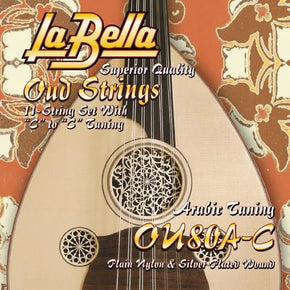 La Bella Silver-Nylon Arabic CC 11-string Oud Strings 27-43