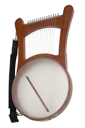 Roosebeck 26" Nevel Biblical Harp – 15 Nylon Strings with Gig Bag & Tuning Tool