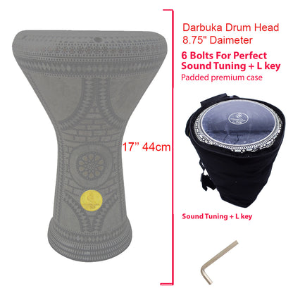 The 17'' Blue Heng Gawharet El Fan Darbuka Doumbek