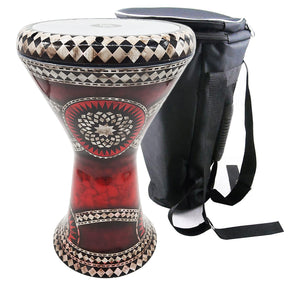 The 18''  Zaza Percussion Horizon Sombaty Size - Egypt Style Darbuka Doumbek - (Red Smoke -9'')