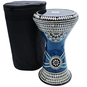 The 18 '' Sombaty Horizon  Zaza Percussion Egyptian Style Darbuka With 9'' Drum Head (Liquid Blue-9'')