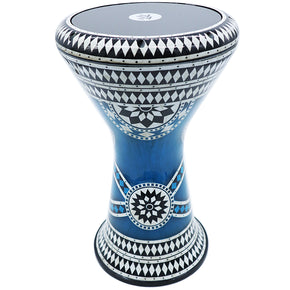The 18 '' Sombaty Horizon  Zaza Percussion Egyptian Style Darbuka With 9'' Drum Head (Liquid Blue-9'')