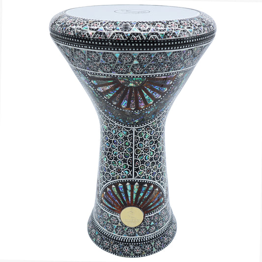 17.5" Gawharet El Fan NG Markab Darbuka Doumbek – Green Mother of Pearl