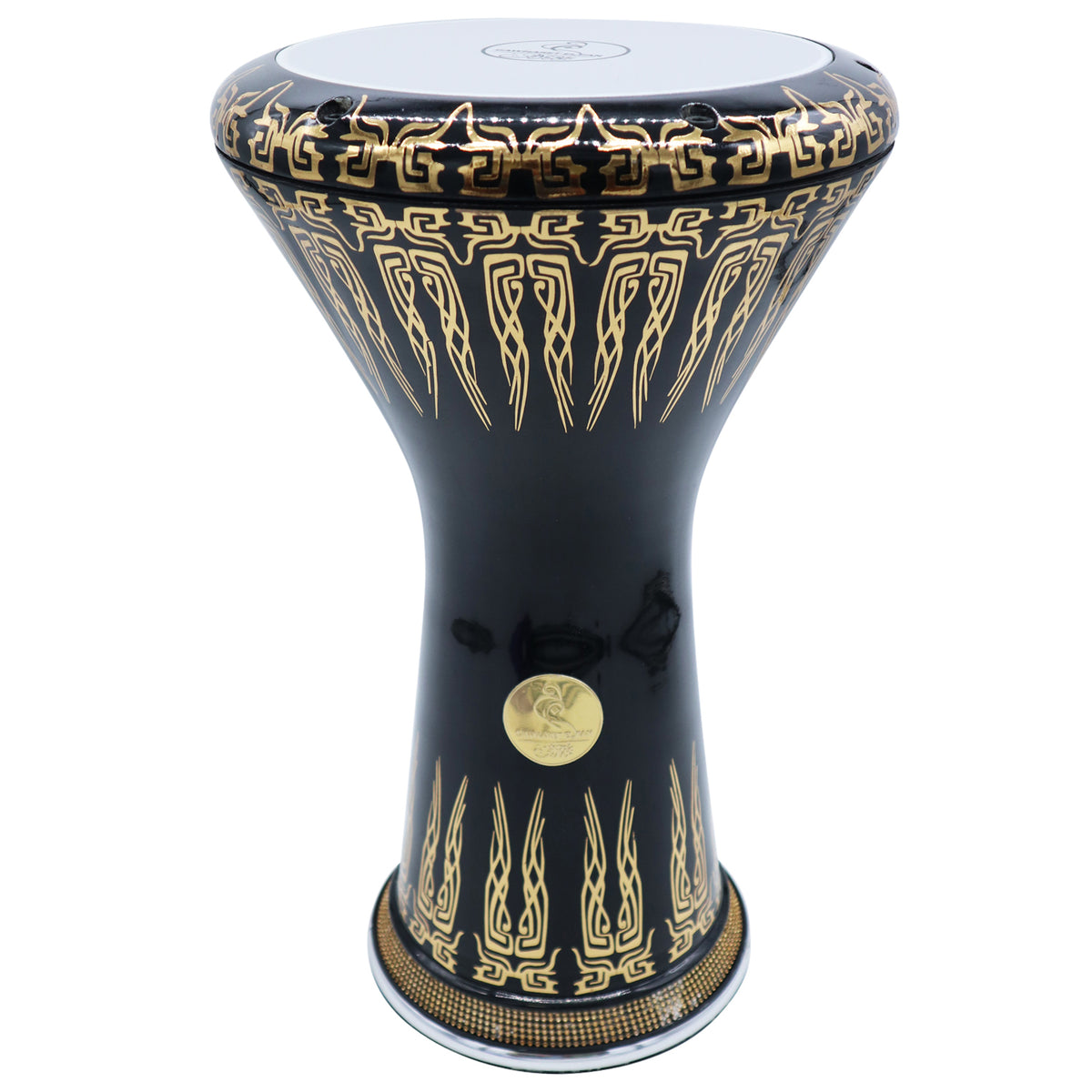 The 17.75'' Stunning Metallic Black Gawharet El Fan Darbuka Doumbek