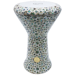The Equuleus NG 2.0 Sombaty "Super Deluxe" 8 Bolts, Gawharet El Fan 18.5" Darbuka With Real Green Mother of Pearl