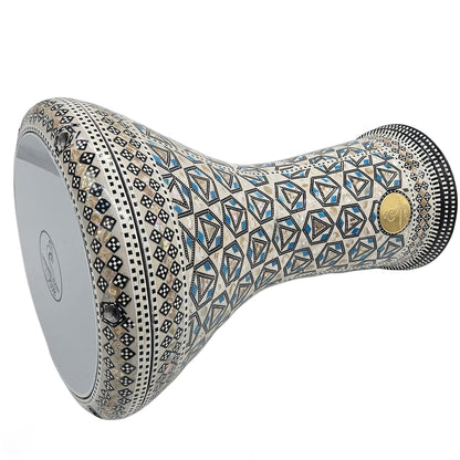 The 17'' Blue Heng Gawharet El Fan Darbuka Doumbek