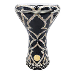 The 17'' Black Vesta Egyptian Gawharet El Fan Darbuka Doumbek