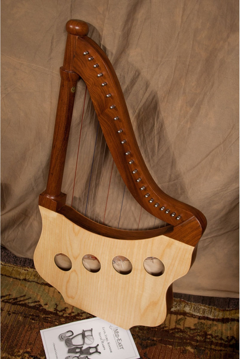 Roosebeck 22-String Lute Harp – Sheesham with Gig Bag – detail 3
