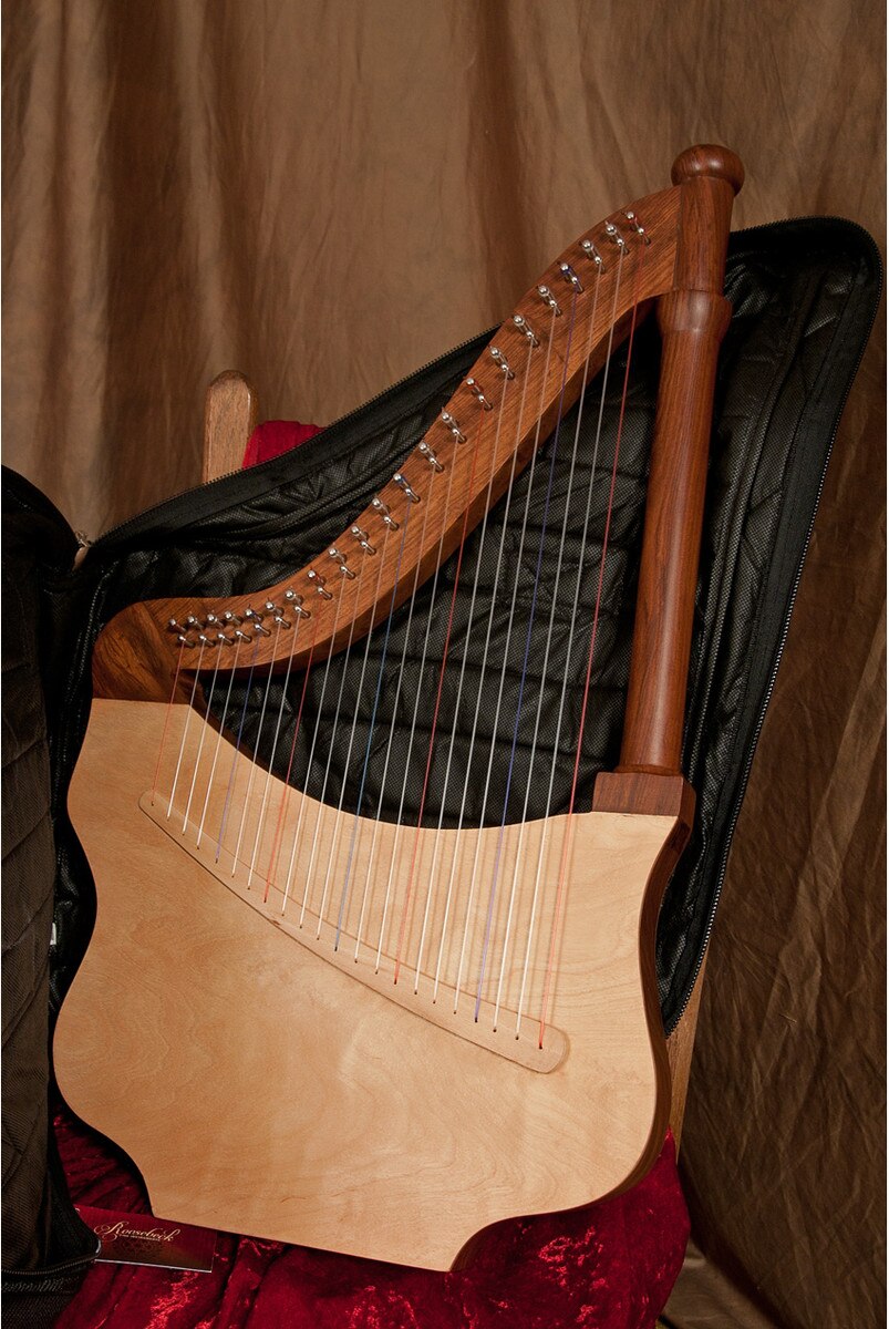 Roosebeck 22-String Lute Harp – Sheesham with Gig Bag – detail 4