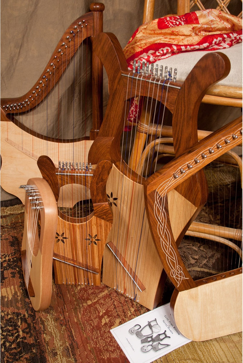 Roosebeck 22-String Lute Harp – Sheesham with Gig Bag – detail 2