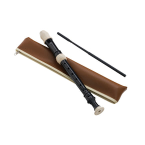 ZAZA- High-Quality Soprano Recorder with Zipper Bag, Cleaning Rod, and Grease. Features EN fingering
