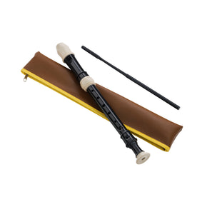 ZAZA- High-Quality Soprano Recorder with Zipper Bag, Cleaning Rod, and Grease. Features GR fingering