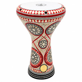 The 17'' Red Gar Gawharet El Fan Darbuka Doumbek