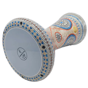 The 21'' Blue Algol Mother of Pearl Sombaty XL Gawharet El Fan Darbuka