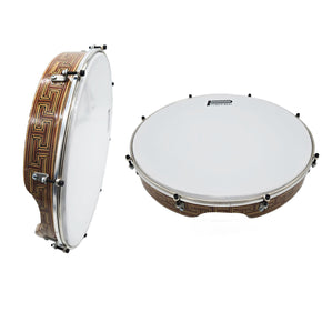 The 16'' Gawharet El Fan Professional Egyptian  Wood  Bandir (Bendir) - (Ban19)