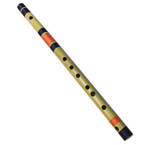 Zaza Percussion- Professional Scale C Middle 19'' Inches Polished Bamboo Bansuri Flute (Indian Flute) With Carry Bag
