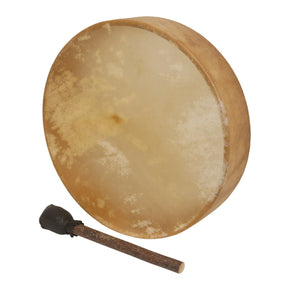 DOBANI 14-Inch Pretuned Calfskin Frame Drum with Tree of Life Handle and Beater