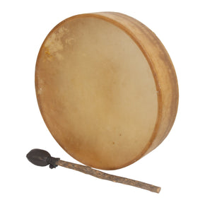 DOBANI 14-Inch Pretuned Calfskin Frame Drum with Wooden Handle and Beater