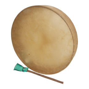 DOBANI 16-Inch Pretuned Calfskin Frame Drum with Antler Handle and Beater
