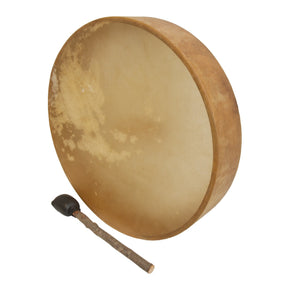 DOBANI 16-Inch Pretuned Calfskin Frame Drum with Wooden Handle, Hoop and Beater