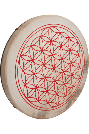 DOBANI 18-Inch Pretuned Goatskin Frame Drum with Circle of Life Design and Beater