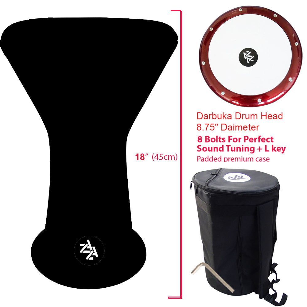 The 18''  Zaza Percussion Horizon - Egypt Style Darbuka Doumbek - The Blue Sunset