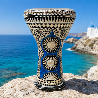 The 17'' Blue Spark Gawharet El Fan Darbuka Doumbek