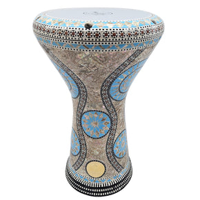 The 17'' Blue Metis Egyptian Gawharet El Fan Darbuka Doumbek