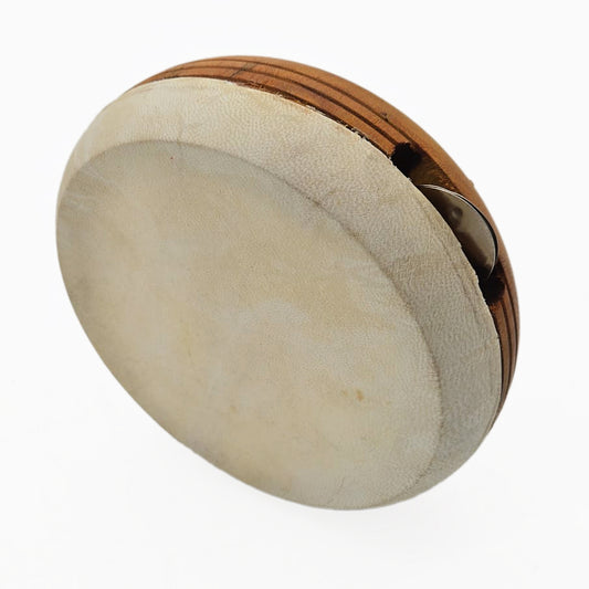 Zaza Percussion -  Kanjira 7-Inch -Professional with zills - Authentic Indian Tambourine Frame Drum With carry bag