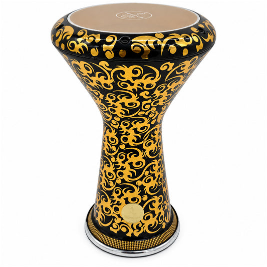 The 17.75'' Stunning Metallic Gold Gawharet El Fan Darbuka Doumbek