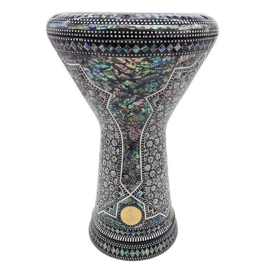 The Almaaz NG 2.0 Sombaty Gawharet El Fan 18.5" Darbuka With Real Blue Mother of Pearl