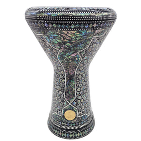 The Almaaz NG 2.0 Sombaty Gawharet El Fan 18.5" Darbuka With Real Blue Mother of Pearl