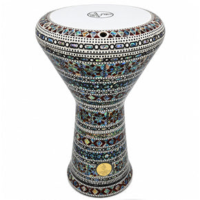The Zoser NG 2.0 Sombaty Gawharet El Fan 18.5" Darbuka With Real Green Mother of Pearl