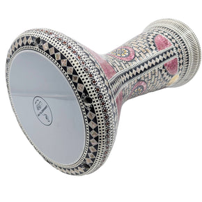 The 21'' Pink Nashira Mother of Pearl Sombaty XL Gawharet El Fan Darbuka