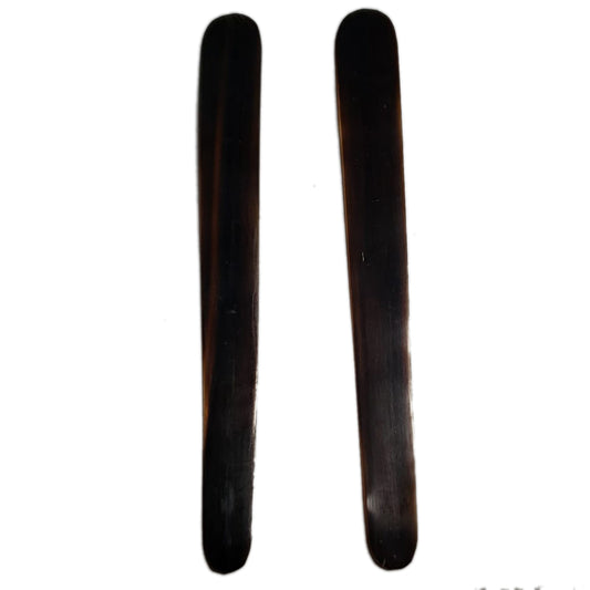 Zaza - Pair of Cow Horn 120mm Dark - Oud Risha / Reeshe / Plectrum / Pick (Two Plectrum)