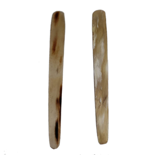 Zaza - Pair of Cow Horn 120mm White - Oud Risha / Reeshe / Plectrum / Pick (Two Plectrum)