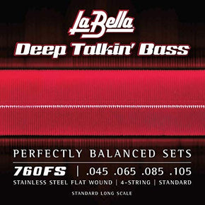 La Bella 760FS Stainless Steel Bass Guitar Strings, -Standard Tension