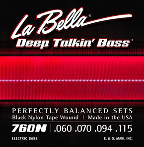 LaBella 760N La Bella Blk Tape Bass Set