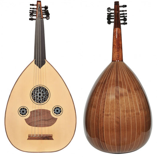 Professional Walnut Turkish Oud + Soft Case - Cat#166B-CE