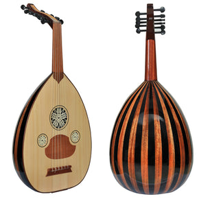 Quality Beginner Turkish Oud "The Turkish Butterfly"+Soft Case - (Mahogany-Black/Glossy Finish)