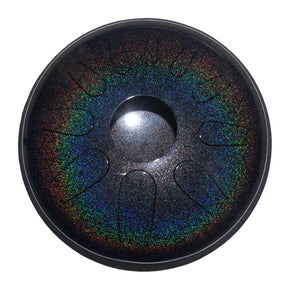 Idiopan Dominus 14-Inch Tunable Steel Tongue Drum with Pickup - Onyx Rainbow