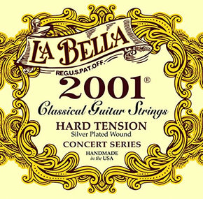 La Bella 2001 Concert Series, Classical Guitar Strings- Hard Tension