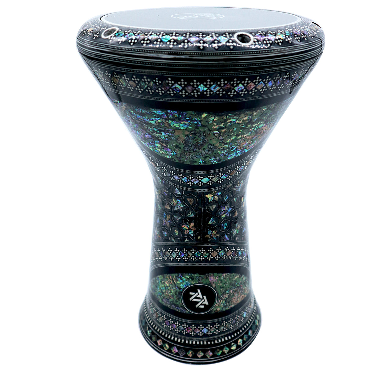 17.5'' Egyptian Castle New Generation - Zaza Percussion Darbuka Doumbek - With Real Green Mother of Pearl